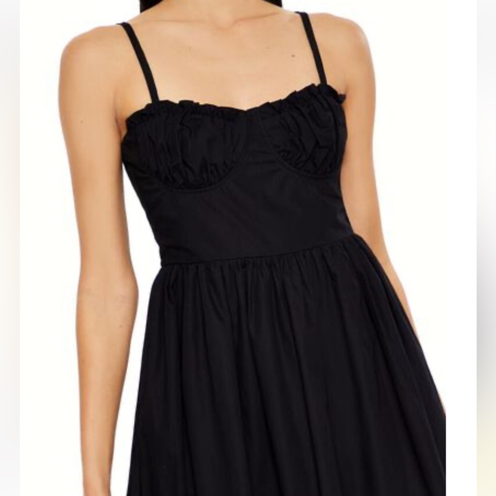 Elegant Black Sweetheart Cami Midi Dress size medium - Picture 7 of 9